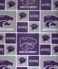 Kansas State - Purple & Gray Fabric